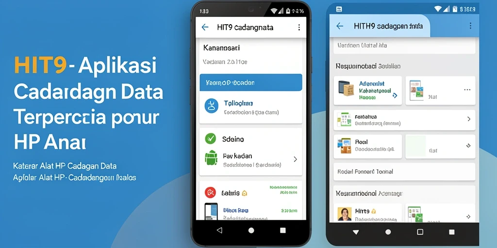 Antarmuka aplikasi HIT9 yang sederhana dan fungsional untuk cadangan data.