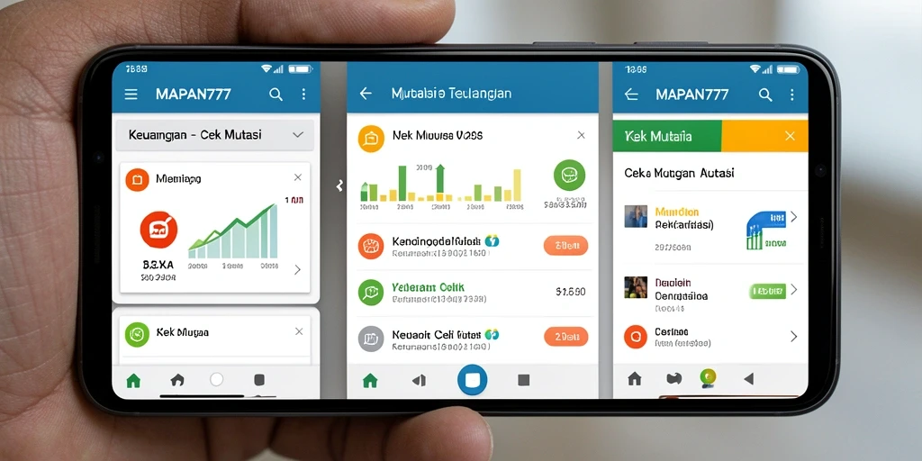Antarmuka aplikasi MAPAN777 menampilkan grafik mutasi keuangan yang informatif.