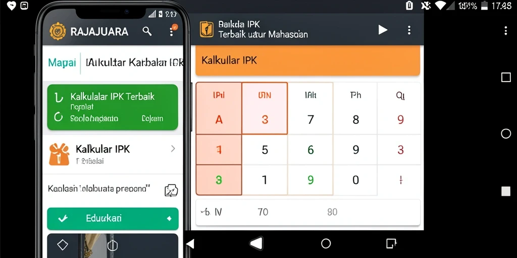 Antarmuka RAJAJUARA menunjukkan fitur Kalkulator IPK yang mudah digunakan.
