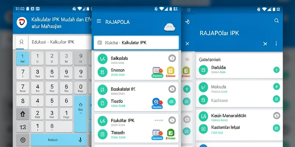 Antarmuka aplikasi Kalkulator IPK RAJAPOLA yang modern dan user-friendly.