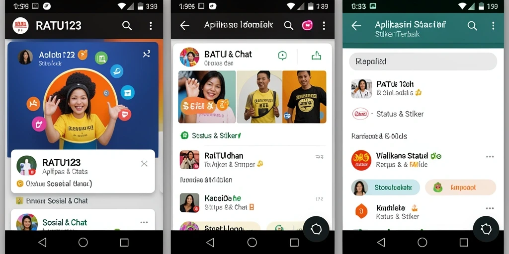 Tampilan antarmuka aplikasi RATU123 yang menarik dan fungsional.