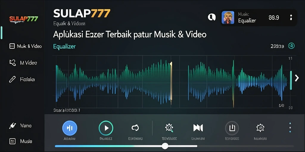 Antarmuka SULAP777 yang modern dan fungsional untuk pengaturan Equalizer.