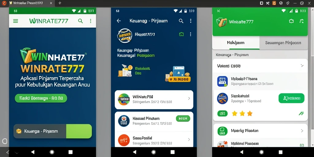 Tampilan antarmuka aplikasi WINRATE777 yang ramah pengguna.